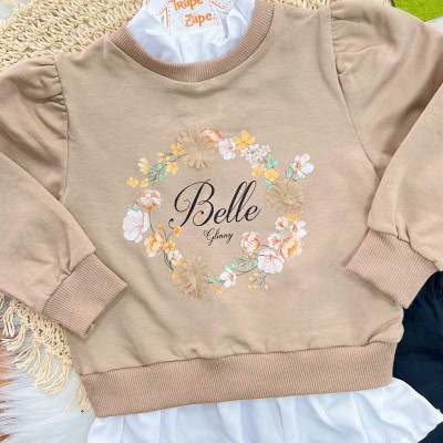 Conj. Casaco Belle e Calça de Montaria - Cappuccino e Preto